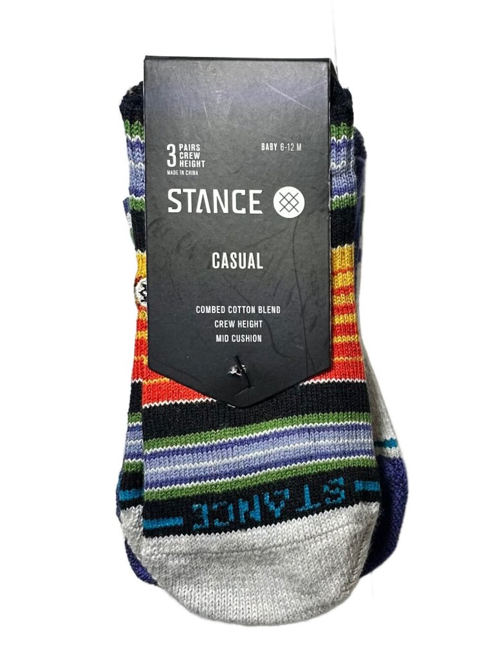 New Stance Casual Crew Socks - Mid-Cushion - Size 6-12M (Baby)